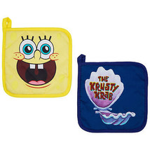 SpongeBob SquarePants and The Krusty Krab Set of 2 Pot Holders Multi-Color - £18.36 GBP