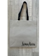 Neiman Marcus Empty Paper Grey Silver Shopping Bag Black Cloth Handles 1... - $20.78
