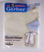 Vintage Gerber Sleepwear 12 Months Baby Infant Blanket Sleeper Breathabl... - £6.17 GBP