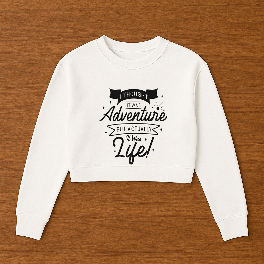 Don’t Think about it, Do it Womens Cropped Crewneck Sweater - $29.99