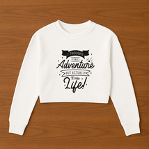 Don’t Think about it, Do it Womens Cropped Crewneck Sweater - $577.41 MXN