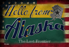 Hello From Alaska Novelty Metal Postcard - £12.47 GBP