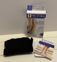 Truform Compression Thigh High Stockings 20-30 mmHg Large Black 8868 USA - £17.94 GBP