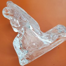 Vintage Antique Style Christmas Angel Figurine Candle Holder 6x6 Inch Glass - £14.13 GBP