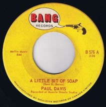 Paul Davis A Little Bit Of Soap 45 rpm Three Little Words Canadian Pressing - £3.98 GBP