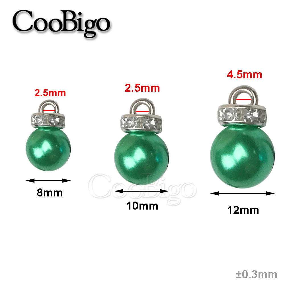 50pcs Imitated Pearl Bead Pendant Charm for Jewelry Making Necklace -8mm... - $3.58