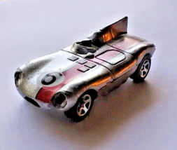Hot Wheels Jaguar D-Type Silver 1:64 Scale Die Cast Car Metal Base Smooth Wheels - £9.29 GBP
