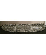 LEAD CRYSTAL OVAL RELISH TRAY DISH  CENTERPIECE - $16.39