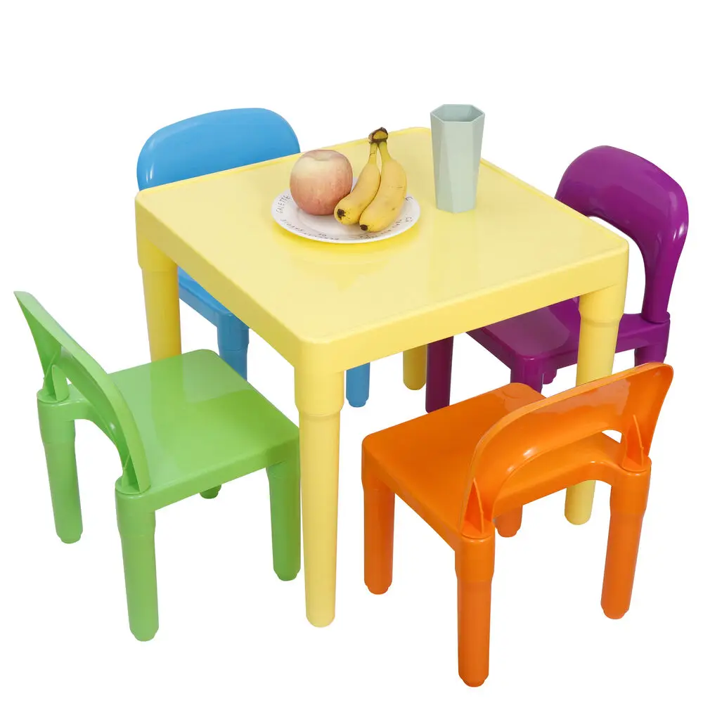 Kids Table and 4 Chairs Toddler Child Party Toys Fun Activity Furniture ... - $144.81