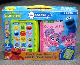 Sesame Street Elmo Zoe Count Grover Big Bird Book Set + Electronic Me Reader - £19.97 GBP