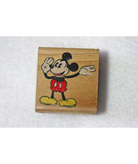Rare Rubber Stampede Disney Mickey Mouse &quot;Look Here&quot; Mounted Rubber Stamp - $17.81 CAD