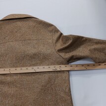 Vtg Ned J Atlanta Blouse Women's Brown Closed Front Pockets Button Up Chest 39" image 5