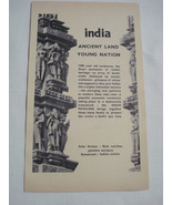 1964 World&#39;s Fair Ad the India Pavilion Ancient Land and Young Nation - $10.96 CAD