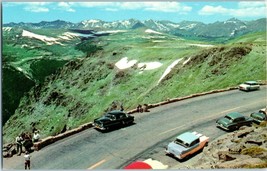 Aerial View Postcard Never Summer Range and Forest Canyon Colorado w Old Cars - £9.45 GBP