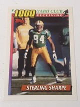 Sterling Sharpe Green Bay Packers 1991 Topps 1000 Yard Club Card #10 - £0.78 GBP