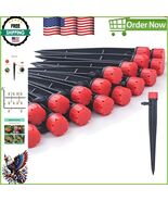 Adjustable 50pcs Drip Emitters with 5&quot; Stake - Enhance Your Garden&#39;s Eff... - $26.56 CAD