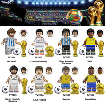 8PCS Football Star Series LEGO Building Block Toy Figure Set Gift - £13.58 GBP