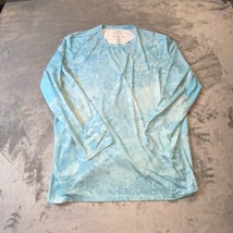 Realtree Fishing Shirt XL Blue Ocean Camo Vented Long Sleeve Mens Pullover - £9.19 GBP