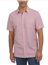 Lands&#39; End Mens Shirt Red Short Sleeve Woven Chest Pocket Breathable Lig... - $797.07 MXN