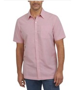 Lands&#39; End Mens Shirt Red Short Sleeve Woven Chest Pocket Breathable Lig... - $60.33 CAD