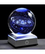 Qianwei 3D Solar System Crystal Ball with LED Colorful Lighting Touch Ba... - £48.68 GBP