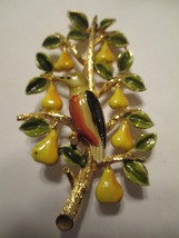 Cadoro© Christmas Partridge in Pear Tree Brooch Vintage - £37.63 GBP