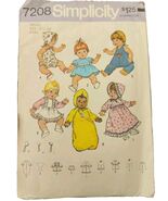 Simplicity 7208 Size 13&quot;-14&quot; Doll Clothes 6 Patterns Dress Hat Panty Top... - $146.45 MXN