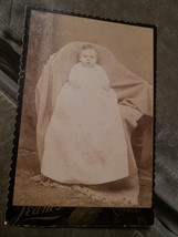 009 Vintage 1890 Victorian Baby Cabinet Card Photo Chester PA - £36.19 GBP