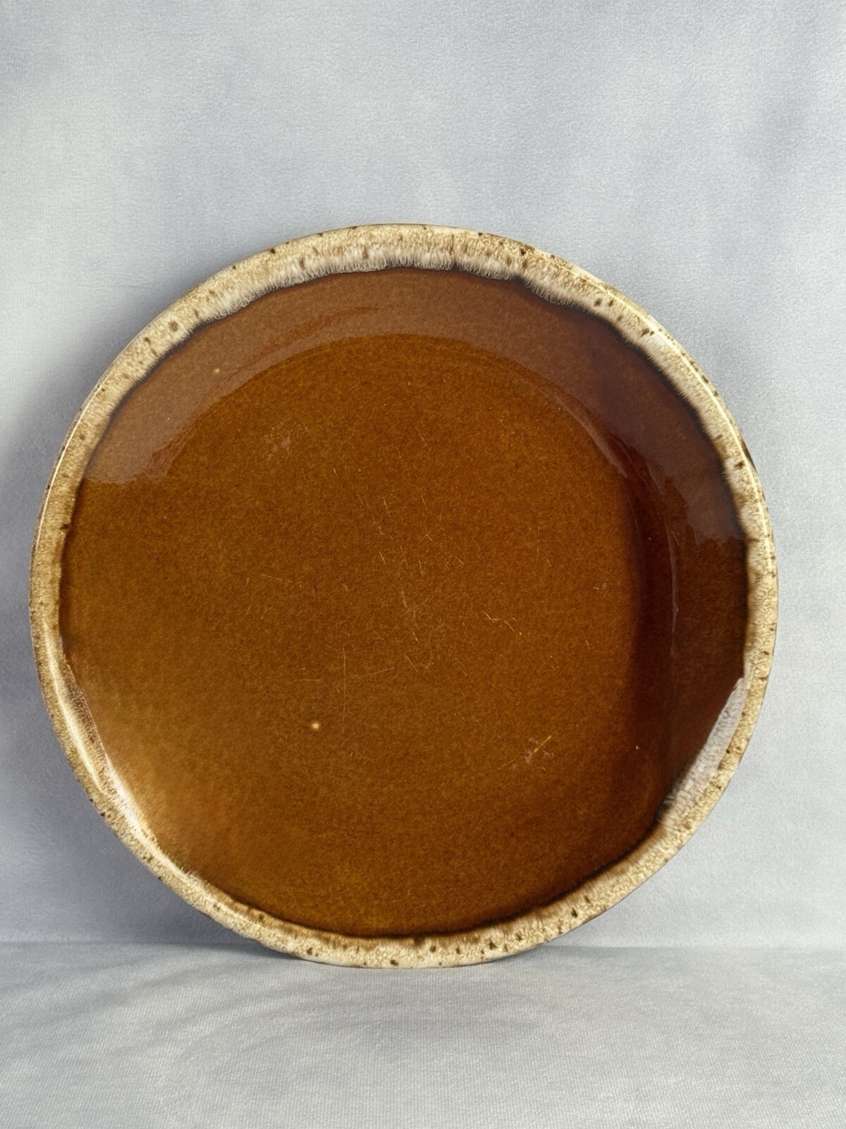 Set of 2 Hull Pottery USA Brown OvenProof 10.5" Dinner Plates Vintage MCM Item image 9
