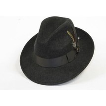 Men Bruno Capelo Hat Australian Wool Fedora EXECUTIVE EX329 Charcoal Gray image 2