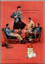 1950s Martin&#39;s V.V.O. Blended Scotch Whiskey PRINT AD Christmas BX4 - $86.97 MXN