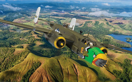 North American B-25D Mitchell Bomber Aircraft &quot;Red Wrath 498th Bombardment Sq... - $167.35