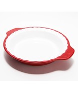 KitchenAid 9&quot; Round Casserole Or Deep Dish Pie Plate Red / White. - $24.05 CAD