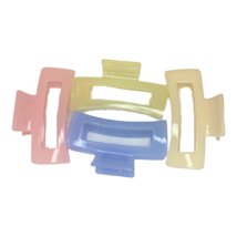 Lot of 4 Hair Claw Shark Clips Pastel Macaron Jelly Translucent Colors NEW - £8.69 GBP