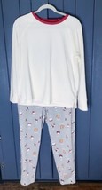 Lands End Cozy Christmas Cat Pajama Set Shirt And Pants Size Medium 10 - 12 - $19.80