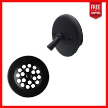 Universal Matte Black Tub Trim Kit with 2-Hole Overflow Faceplate and St... - $1,111.48 MXN