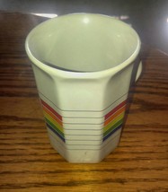 Vintage Raimbow Coffee Mug Pride Piano Keys Look Octagon - £14.21 GBP