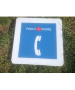 Large Phone  Payphone Sign Payphones Telephone 22x22 acrylic - $101.83 CAD