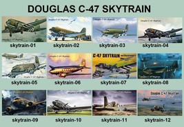 12 Different Douglas C-47 Skytrain Warplane Magnets - £78.66 GBP