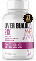 Liver Guard 21X | #1 Rated Liver Detox, Repair &amp; Cleanse Supplement W/Milk Thist - £37.90 GBP