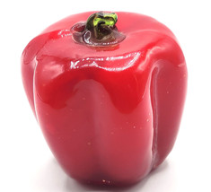 Art Glass Red Pepper Handblown Paper Weight Sun Catcher Collectible - $375.23 MXN
