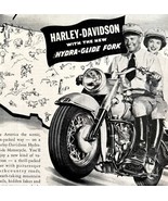 Harley Davidson Hydra Glide Fork Advertisement 1949 Motorcycle Vacation ... - $39.99