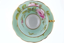 Vintage Foley Artist Signed Hand Painted Tea Cup and Saucer with Roses - $108.90
