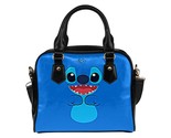 Blue Cartoon PU Leather Shoulder Handbag Bag - £30.52 GBP