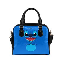 Blue Cartoon PU Leather Shoulder Handbag Bag - £29.37 GBP