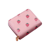 Wallet for Women,Strawberry Zipper Wallet,Credit Card Holder Coin Purse - $14.99