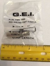 5 pack 726t89 rg-59/62 tef cable connector for teflon cable gei  twist on - $7.00