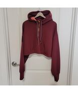 Mizuno Performance Women&#39;s Cropped Hoodie Ronda Rousey Burgundy Size XL ... - $601.53 MXN