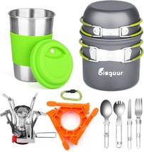 Camping Cookware From Bisgear Includes A Portable Stove For, And Flatware. - $35.93