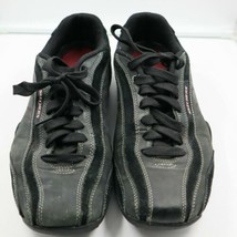 SKECHERS Shoes Size 8.5 Black Fashion Sneakers Leather Men 60371 - £28.01 GBP